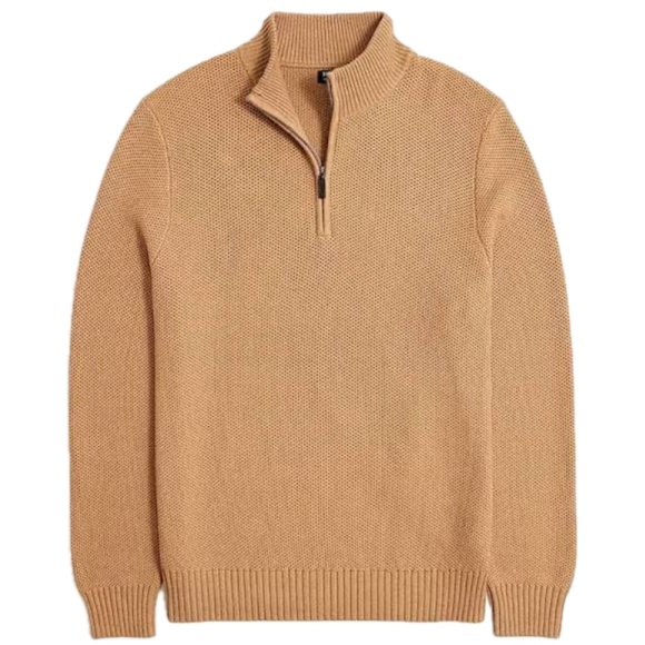 NWT | JCrew Cotton honeycomb knit half-zip | Sz M - Picture 3 of 5